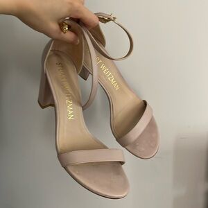 Stuart Weitzman Nearly Nude Block Heels